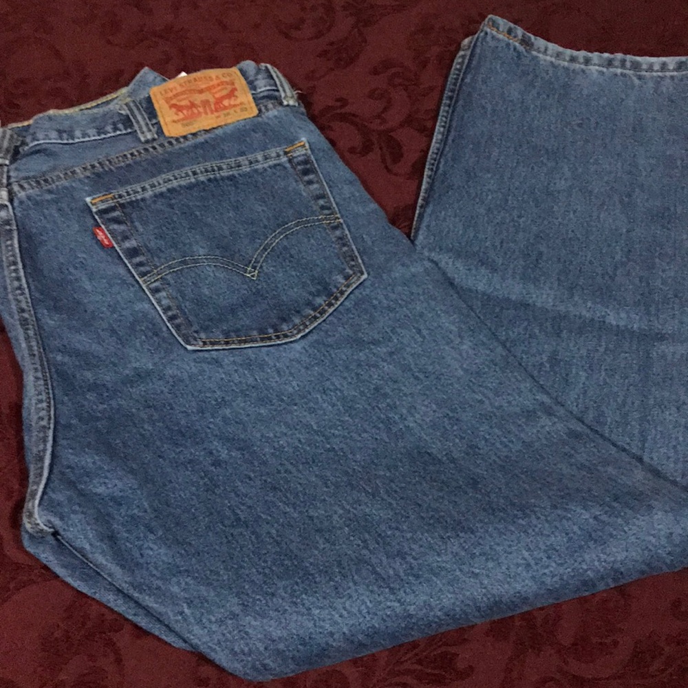 Levi’s 505 washed blue jeans